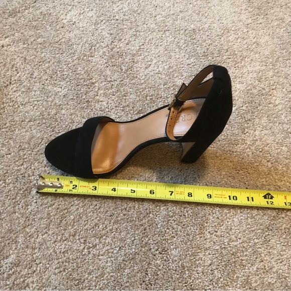 J. Crew Factory Black Open Toe Classic Heels - Picture 3 of 7